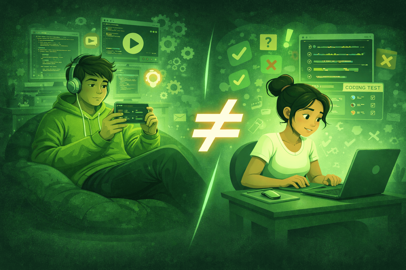 Passive watching ≠ learning